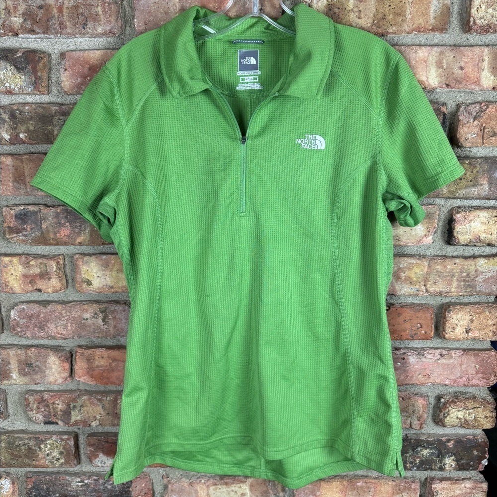 The North Face 1/4 Zip Polo, Green, XL